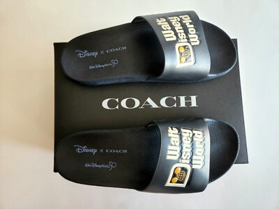 COACHx Walt Disney World Mens Navy Slides Size 12 COACH x DISNEY 50th Ann. Walt Disney World Slides Shoes Navy  main image 4