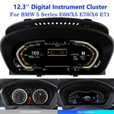 12.3 Digital Cluster Instrument For Bmw 5 Series E60 E70 X5 X6 Car Speedometer