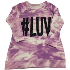 Justice Brand LUV Theme Polyester Blend Sweatshirt Girl's Size 16