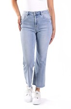 BLUE MONKEY JEANS NEU B- WARE BLAUTÖNE CROPPED SCHLAGHOSE WEITES BEIN