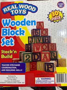 real wood toys wooden block set