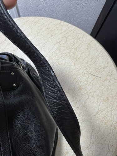 Michael Kors Gansevoort Large  Black Leather Satchel Handbag. Removable Strap - Picture 14 of 23