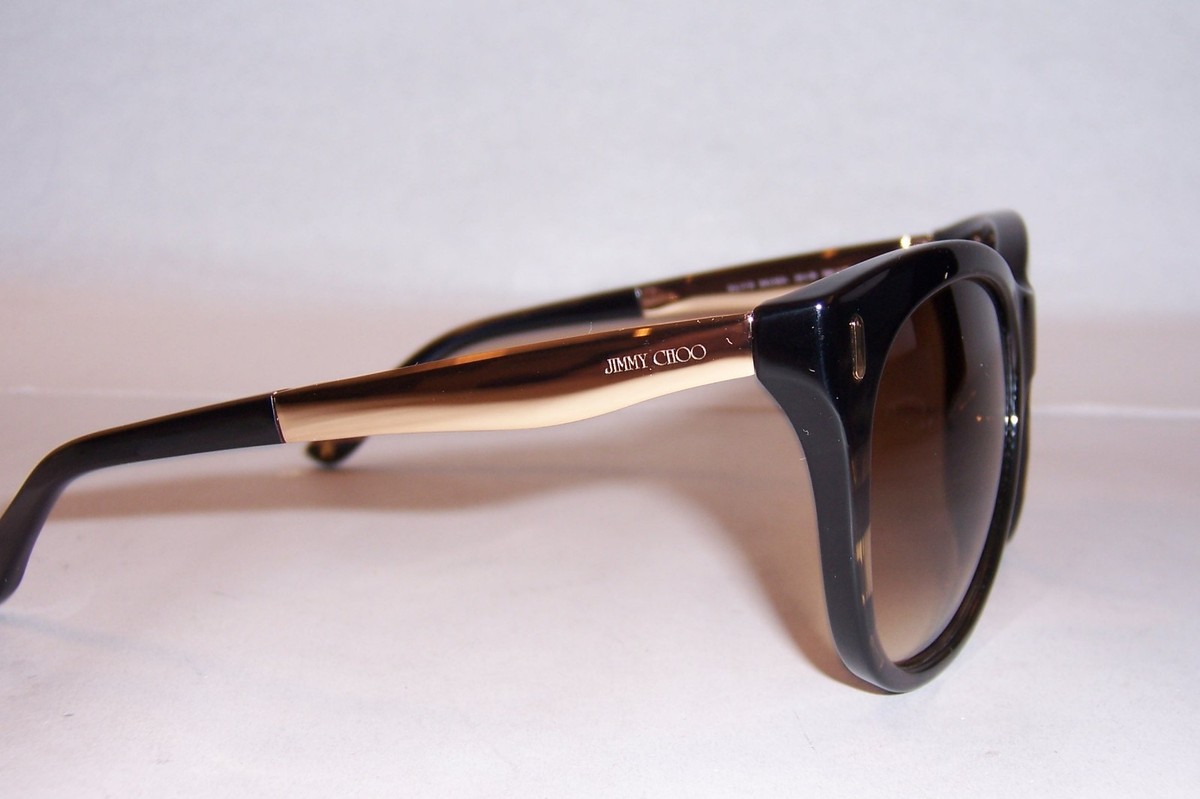 NEW JIMMY CHOO SUNGLASSES ALLY/S BLACK HONEY/BROWN MXA-BA 