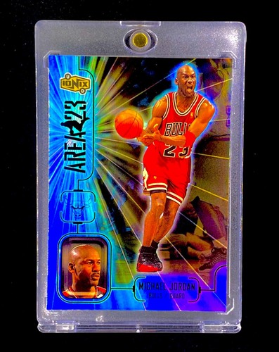 MICHAEL JORDAN HOLO PURPLE BLUE REFRACTOR RAINBOW FOIL SP Insert - BULLS - Picture 2 of 6