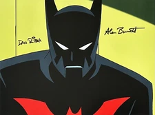 DAN RIBA rare BATMAN BEYOND ROTJ art print 11x17 SIGNED 2x Close Up ALAN BURNETT