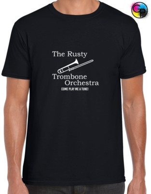 THE RUSTY TROMBONE ORCHESTRA HERREN T-SHIRT TEE LUSTIG UNHÖFLICH BEDRUCKTES DESIGN WITZ