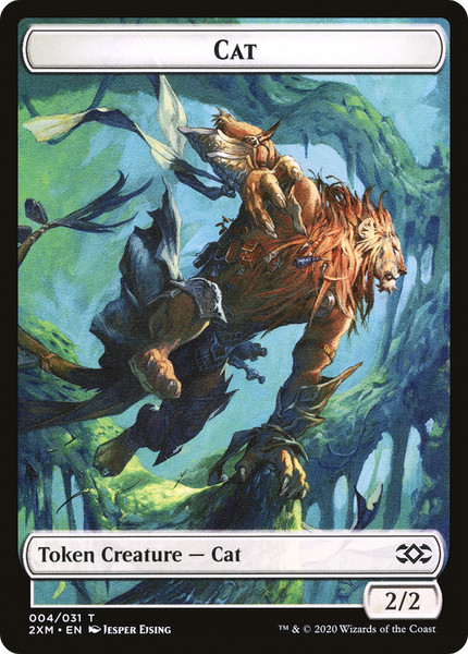 FOIL Cat Token/ Copy Token NM Double Masters MTG Magic the Gathering Eng Card