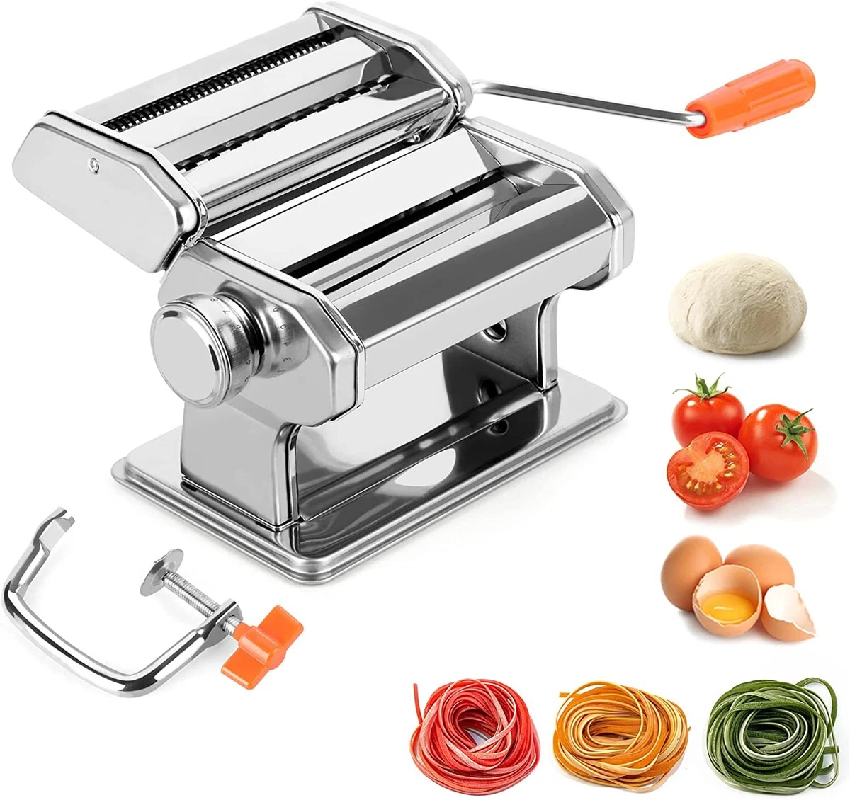 Manual Noodle Cutter Stainless Steel Roller Noodle Maker Fast Food