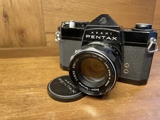 *Rare Black : Exc+5* Pentax SL Film Camera Super Takumar 55mm F/1.8 From Japan