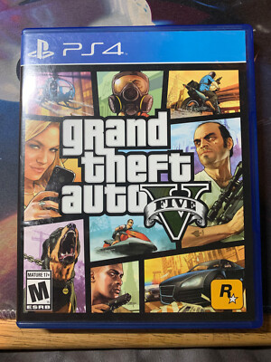 Grand Theft Auto V Five PS4 GTA 5 Playstation 4 COMPLETE WITH MAP