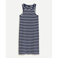 J. Crew Navy Striped Tank Dress Casual Sleeveless Navy White XS