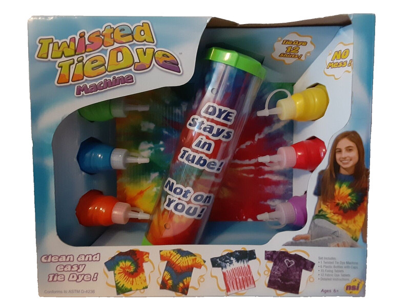 Twisted Tie Dye Machine Kit -  Easy to Use, Kid Friendly, 6 Dye Bottles - used