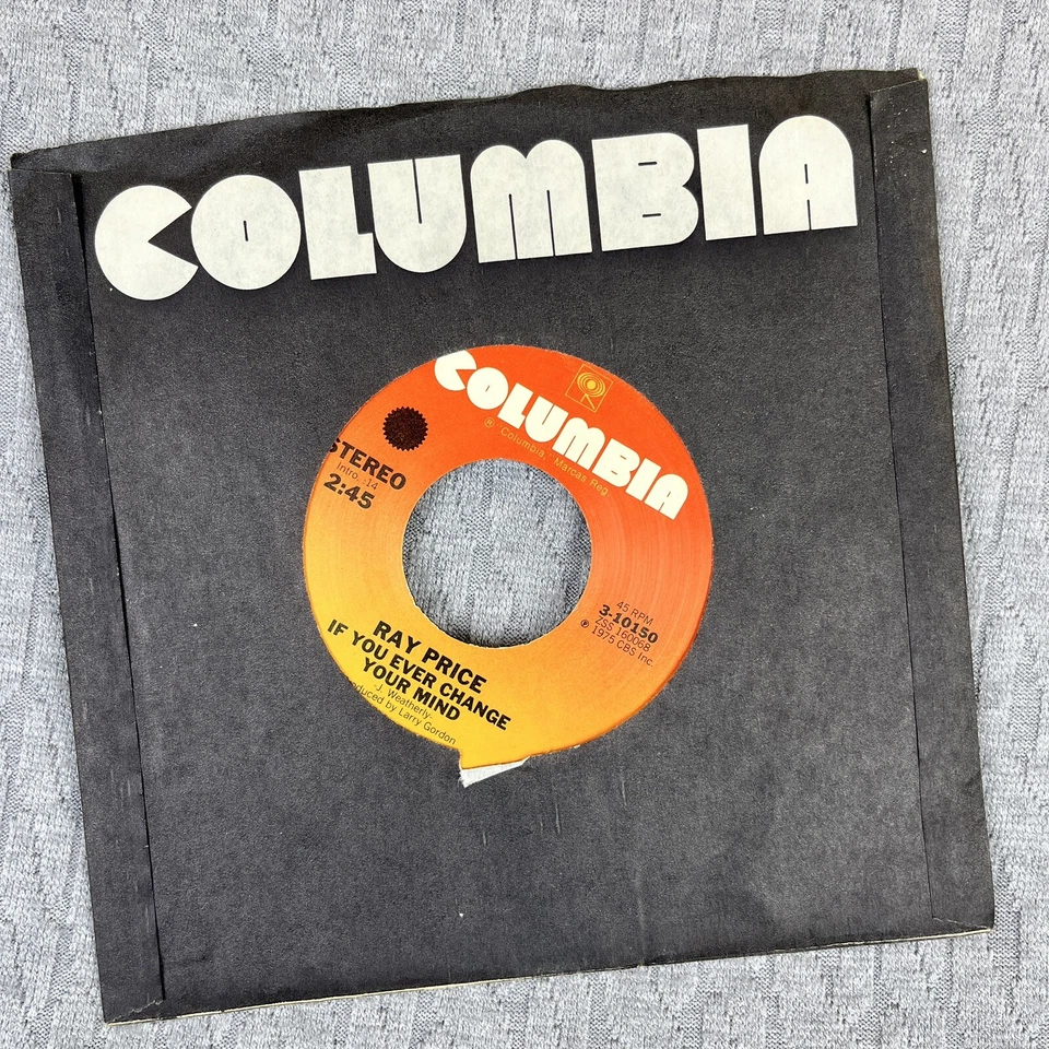 Vintage 45 RPM record Ray Price, Columbia records, country, blues rock, and roll - Image 2 of 4