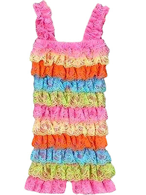 Frilly Goose Baby Girls' Ruffled Lace Romper