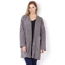 Yong Kim Longline Edge To Edge Jacket Steel Grey Size 10 Rrp £169