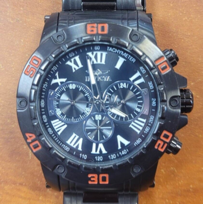 Invicta Black and Silver Watch with Red Accents JTV-12VQBE-1-small.jpg main image 4