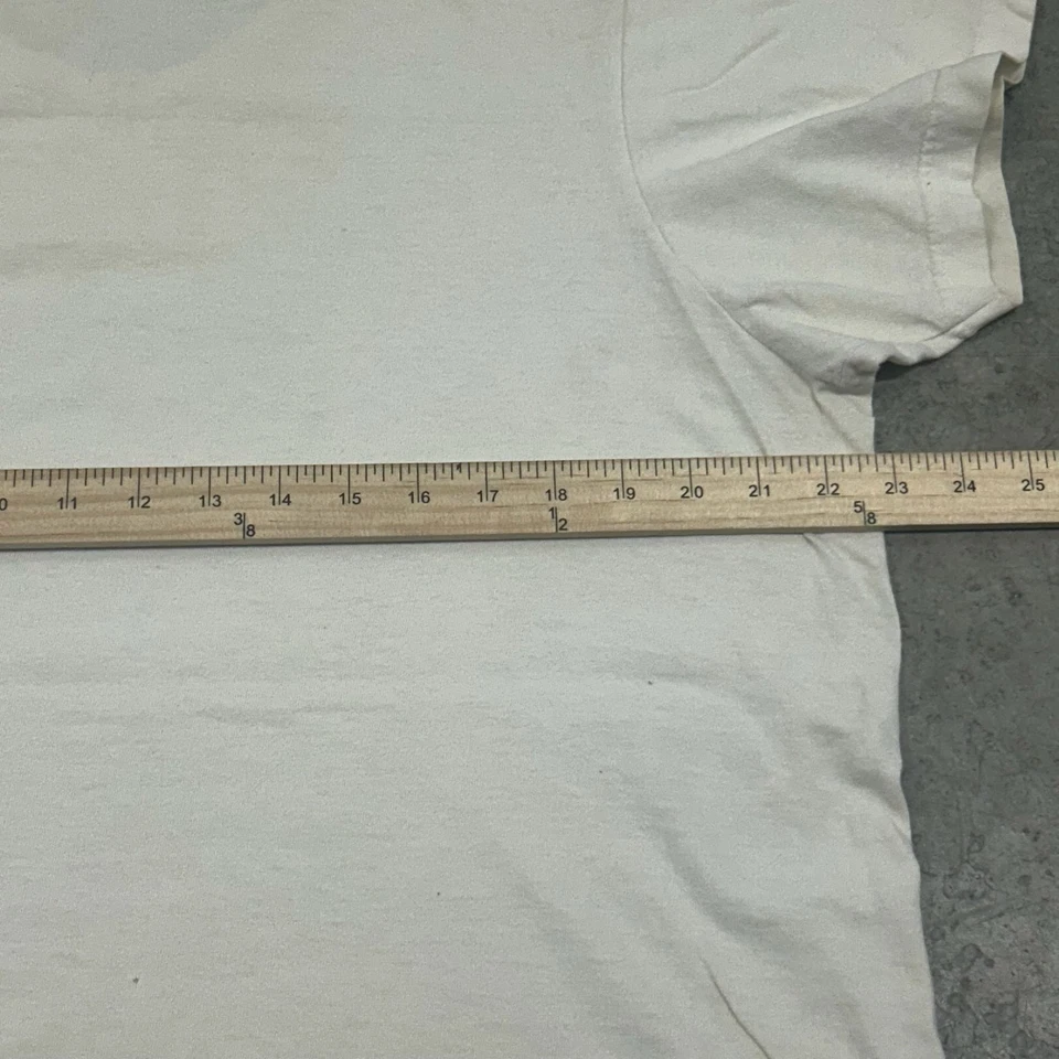 Vintage 90s Levis Floral Graphic Shirt Mens XL White Made USA Promo Tee Rare - Image 4 of 4