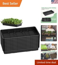 Extra Thick Heavy Duty 10 Pack 1020 Seed Starting Trays No Holes Microgreens ...
