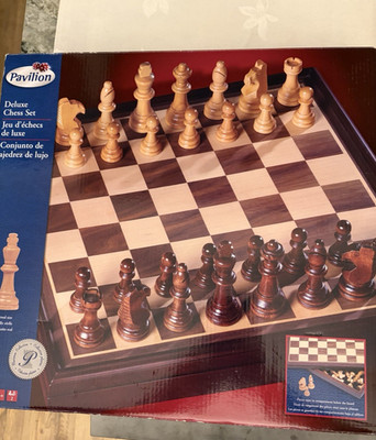 Pavilion Deluxe Wooden Chess Set   Classic Board Game, Quality Crafted Pieces