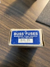 (10)  Bussman Fuse BAN-15 15A  NOS    #V-01