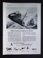 Original 1957 Advert Northrop N-156F NATO Counterair Fighter Jet