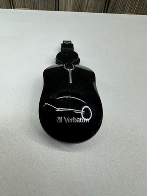 Verbatim Wired Optical Computer Mini USB-A Mouse - Plug & Play Corded Small Trav