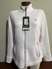 ZERO RESTRICTION WOMEN'S MIKAELA FULL ZIP JACKET GOLF NEW LOGO L XL WHITE NWT