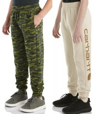 Carhartt Boys Fleece Logo Sweatpants Joggers Camo Tan NEW 30 S M L XL