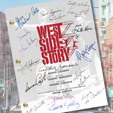 West Side Story Signed Autograph Script Reprints Broadway Musical Script 1957