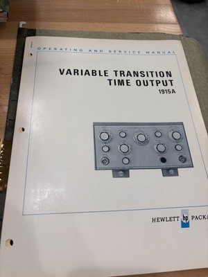 Variable Transition time output 1915A operating & serivce manual 