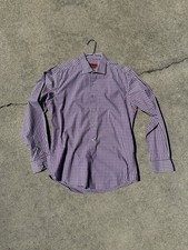 Alfani Button Up Dress Shirt Long Sleeve Purple Men  s Size Medium