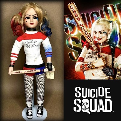 Harley Quinn Suicide Squad Character Doll OOAK Erika's Emporium #52 Handmade 18''