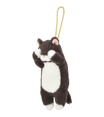 LIV HEART Reel Mascot Black Cat (Total length approx. 15cm)
