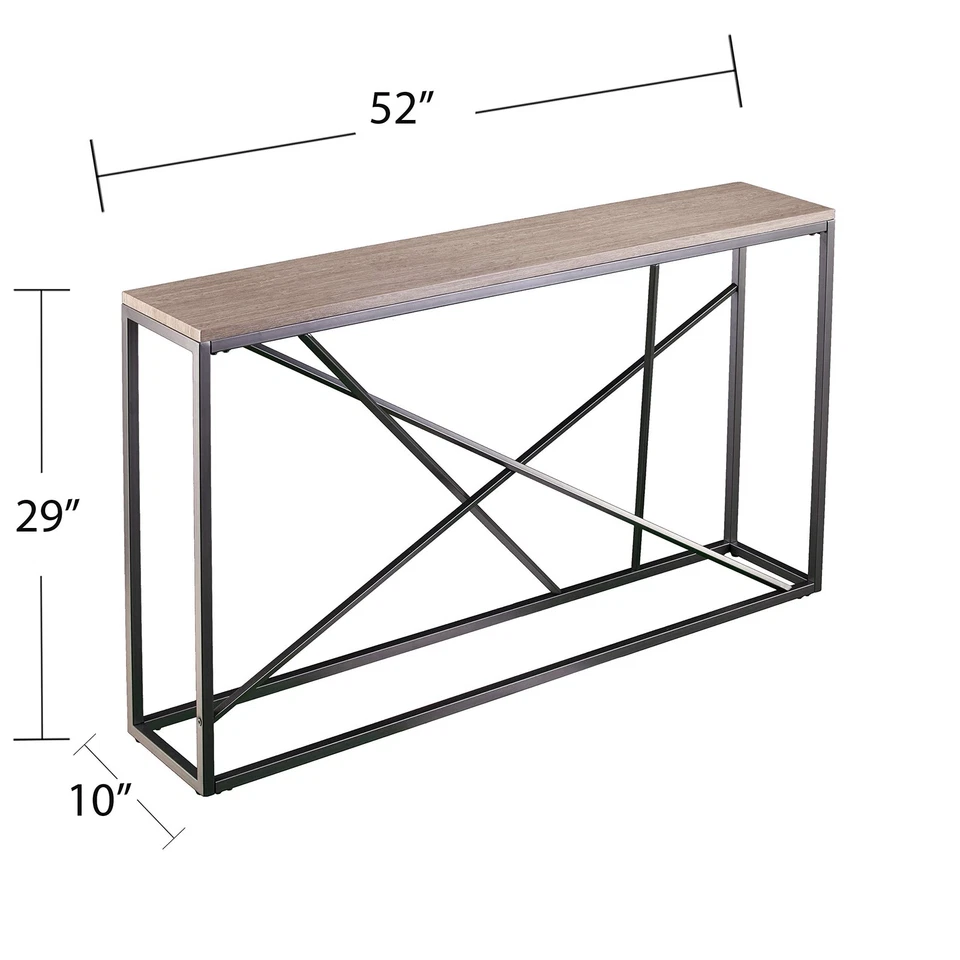 Mesa console skinny pedra falsa Arendal, sala de jantar com conceito aberto de estar... - Imagem 3 de 3