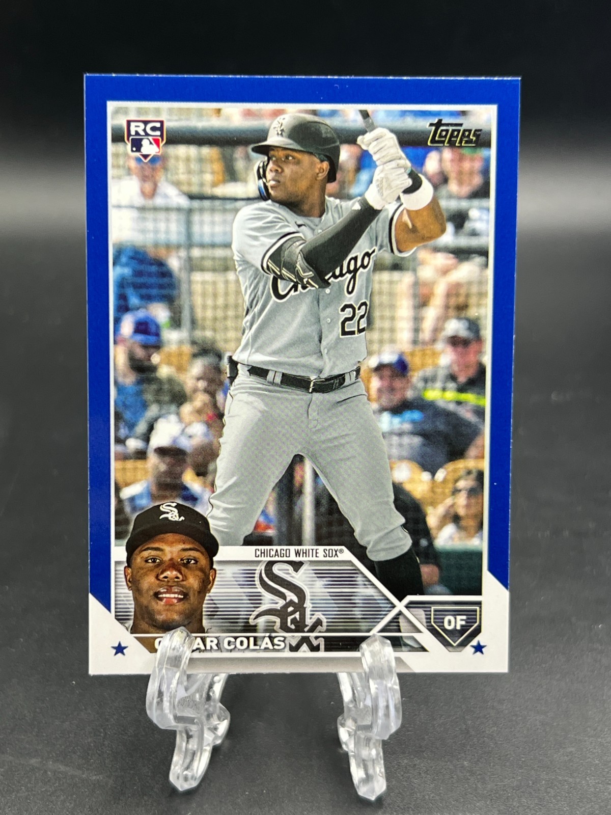 2023 Topps Series 2 Oscar Colas Rookie RC Royal Blue Parallel #545