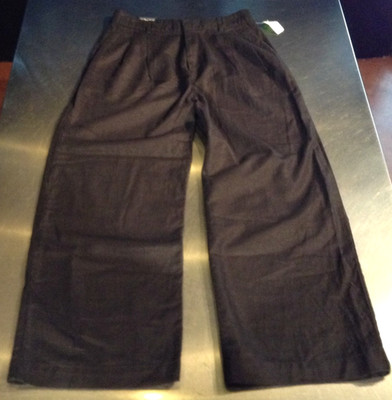 NWT GAP Linen Blend Wide Leg Pants Women s 12 Black High Rise Pleated