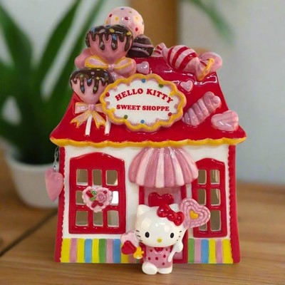 Blue Sky Clayworks Hello Kitty Sweet Shoppe Tea Light Candle House Luminary