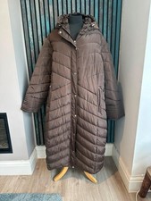 Madden Girl Long Length Puffer Coat Brown Hooded Quilted Jacket 3X