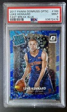 2017-18 Panini Donruss Optic LUKE KENNARD Fast Break Blue RC #189 /50 PSA 9