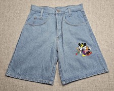 Vintage Disney Mickey Unlimited Minnie Denim Shorts Womens Medium Embroider 90s