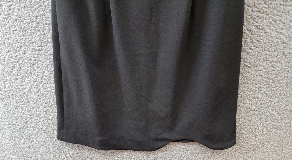 Vestido Donna Morgan línea A para mujer 4 negro liso sin mangas cierre de cremallera trasera Foto 4 de 4