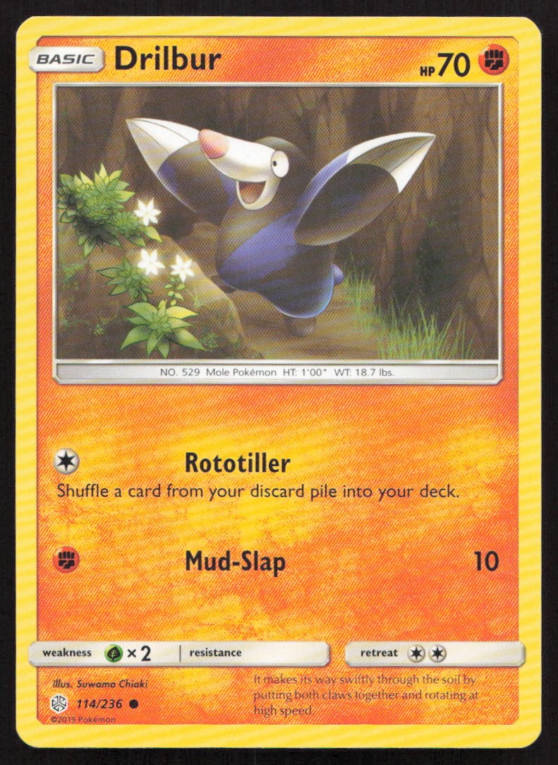 Pokemon Drilbur Common 114/236 SM - Cosmic Eclipse LP
