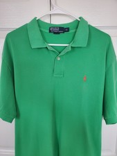 Polo Ralph Lauren Men's Green Preppy Short Sleeve Cotton Polo Shirt Size XL 