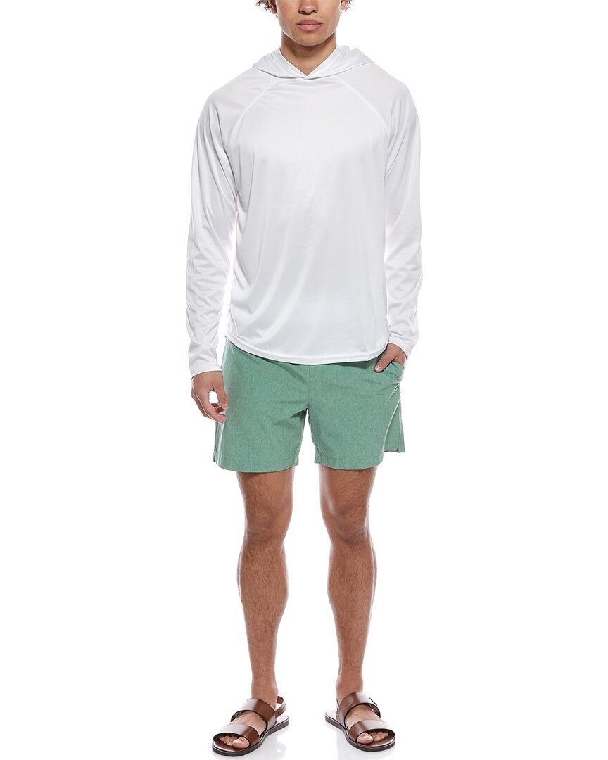 Beach Bros 2Pc Rash Guard - Swim Short Set Mens White S 9690₽