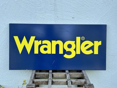 Wrangler Jeans Schild Werbung Ladenausstattung ältere Reklame