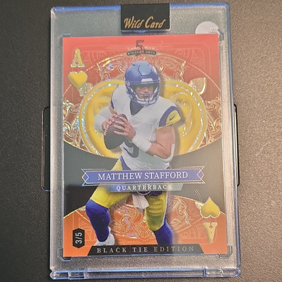 Wild Card 2026 Card Draw Stacked Deck Black Tie Matthew Stafford #113 3/5 Rams