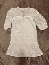White Cotton Summer Dress, No Tags,  Est. Size S. Beautiful And Romantic.