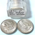 1890-P Philadelphia Mint BU-UNC. Morgan Silver Dollar $1 US - Roll of 20 Coins