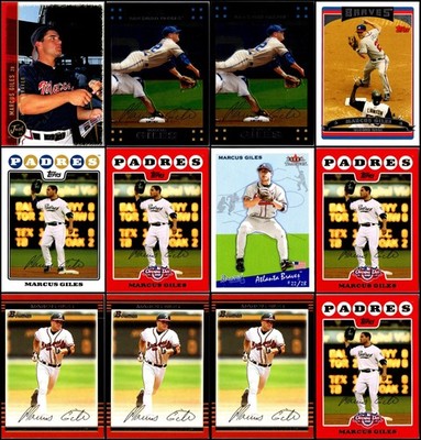 Marcus Giles (23) Card Lot - THE RAREST EDITION   FEW WILL EVER OWN THIS!