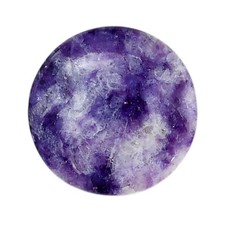 Natural Lepidolite 25.5x25.5x5.5 mm Round Shape Polished Gemstone LS107-06164